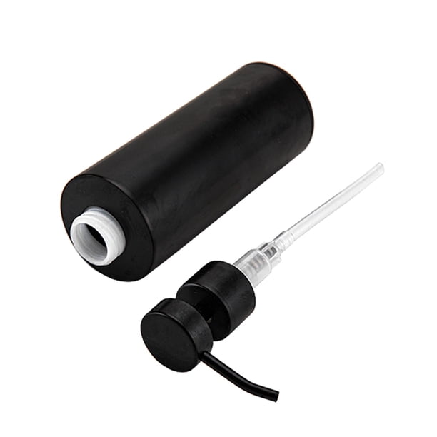 Dispensador de jabón negro, dispensador de jabón vacío para champú, práctico dispensador de jabón de manos moderno para baño de 300ml, bomba de jabón