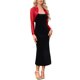 thumbnail image 2 of Chaqueta de satén para vestidos de noche de mujer, cubierta formal de malla, abierta al frente, manga larga, bolero corto XL Rojo, 2 of 6