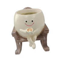 Ioensy - Maceta Con Flores, Florero, Regalo, Decoración, Adorno De Resina Para Escritorio, Cocina, Oficina