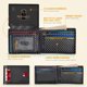 thumbnail image 2 of Billetera RUNBOX para hombre de cuero con bloqueo RFID, doble pliegue, 2 of 3