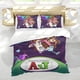 thumbnail image 5 of Hey AJ Conjunto de sábanas temático, trío de piezas, cómodo y amigable con la piel, diseño único, regalo de decoración para el hogar para familiares, amigos y fans,135cm *200cm, 5 of 6