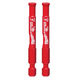 Broca Diamantada Porcelanato 6Mm Milwaukee, Pack 2.
