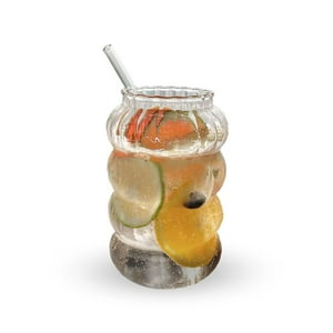 Santú Home & Deco - Vaso Relieve Con Bombilla 800Ml