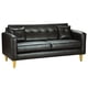 thumbnail image 2 of Sofa New Retro 3 Cuerpos Pu 01 Negro, 2 of 5