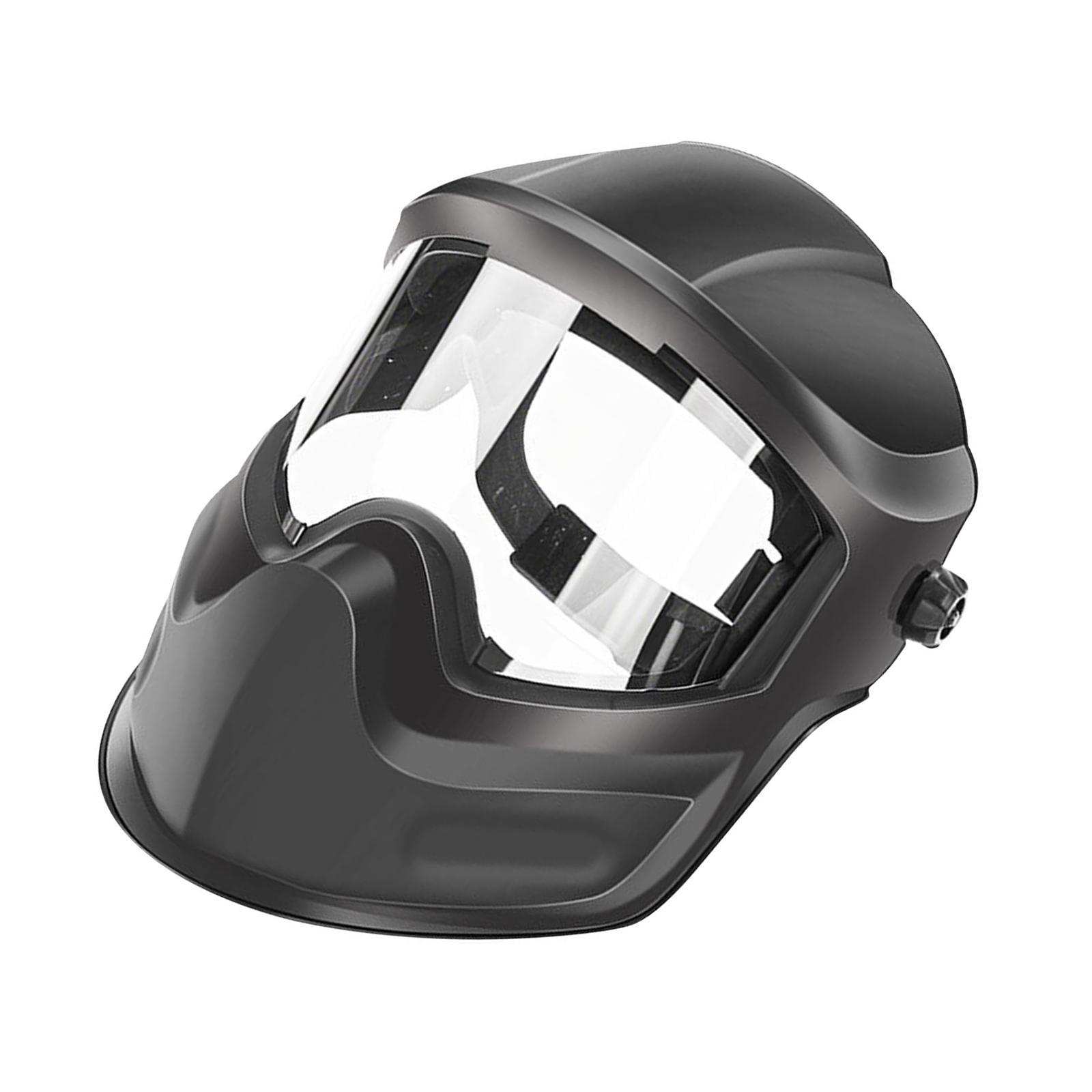 Ioensy - Máscara De Soldadura Cómoda Y Ajustable Para Soldar, Cortar Y Esmerilar, Cara Completa Y Transparente.
