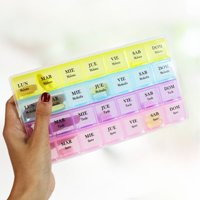 Genérico - Set 3 Pastilleros Semanal Mes 28 Compartimiento Lau