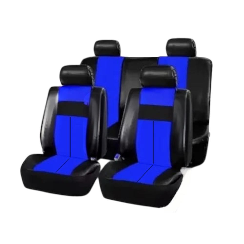 N-Ofertas - Fundas Cubre Asiento Para Autos Universal Ecocuero Azul