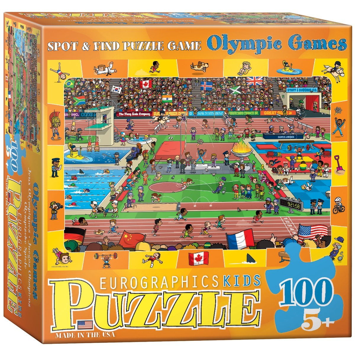 Puzzle Eurographics Spot & Find Olympics De 100 Piezas