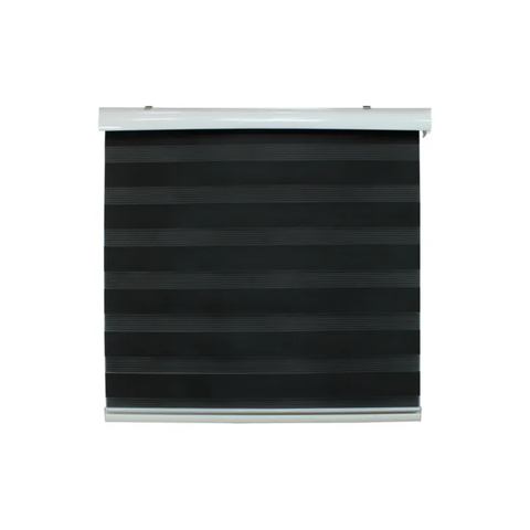 Genérico - Cortina Roller Duo Zebra Día Noche 150X200Cm Negro