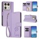 thumbnail image 2 of Funda Cartera Trébol para Motorola Edge 50 Ultra 5G con Ranuras Tarjetas y Carga Inalámbrica Morado claro, 2 of 6