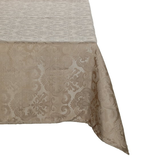 Mantel cuadrado flor de lis café