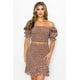 thumbnail image 1 of Conjunto de Top y Falda con Estampado de Volantes Fruncidos, 1 of 5