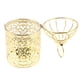 thumbnail image 3 of Candelero De Luz De Té Con Forma De Jaula De Pájaros De Metal Galvanizado B-Gold, 3 of 5