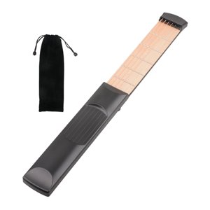 Bothyi - Mini Cuerdas De Práctica Acústica Para Guitarra De Bolsillo, Entrenador De Cuerdas Para Entrenamiento, 6 Trastes, Arces, Negro