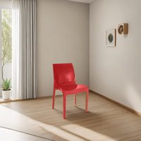 Silla Plástica Roja Resistente Con Filtro Uv Dvp