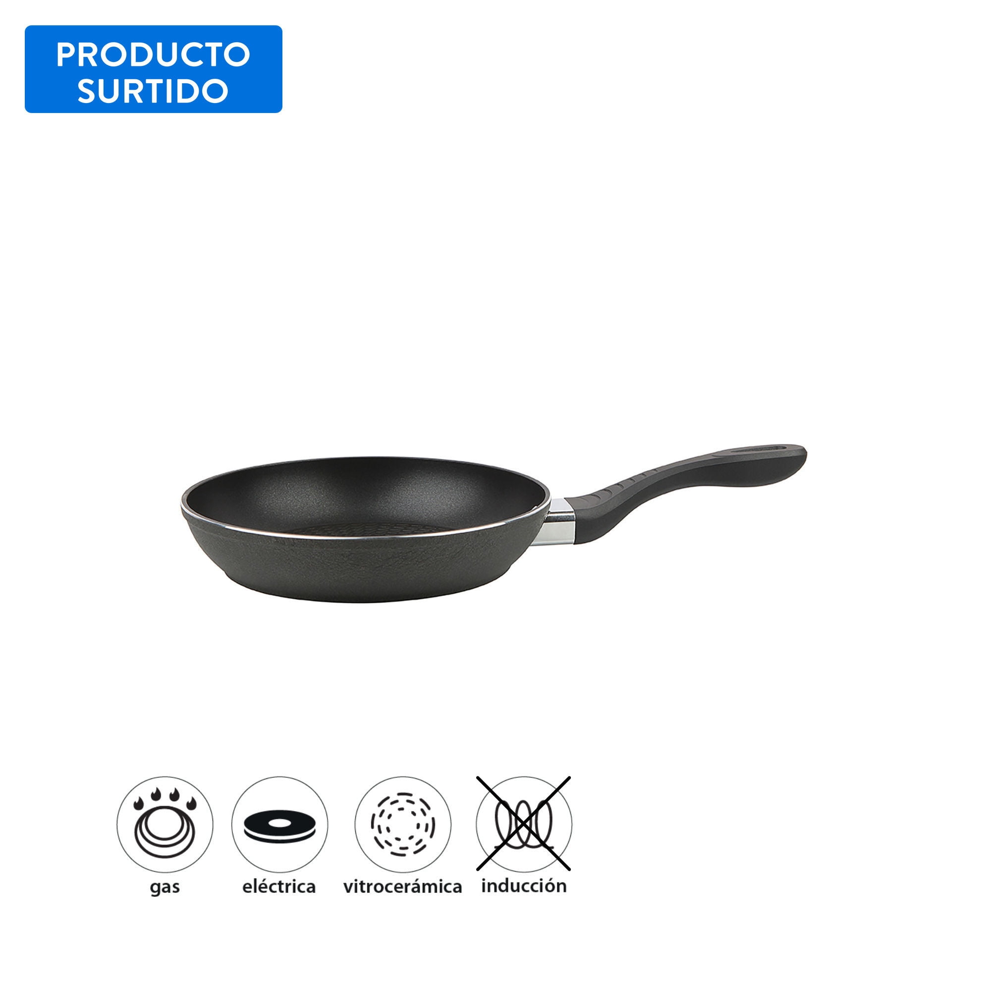Mainstays - Sartén Aluminio Crispy Forjado Antiadherente 24 Cm 1 Pieza