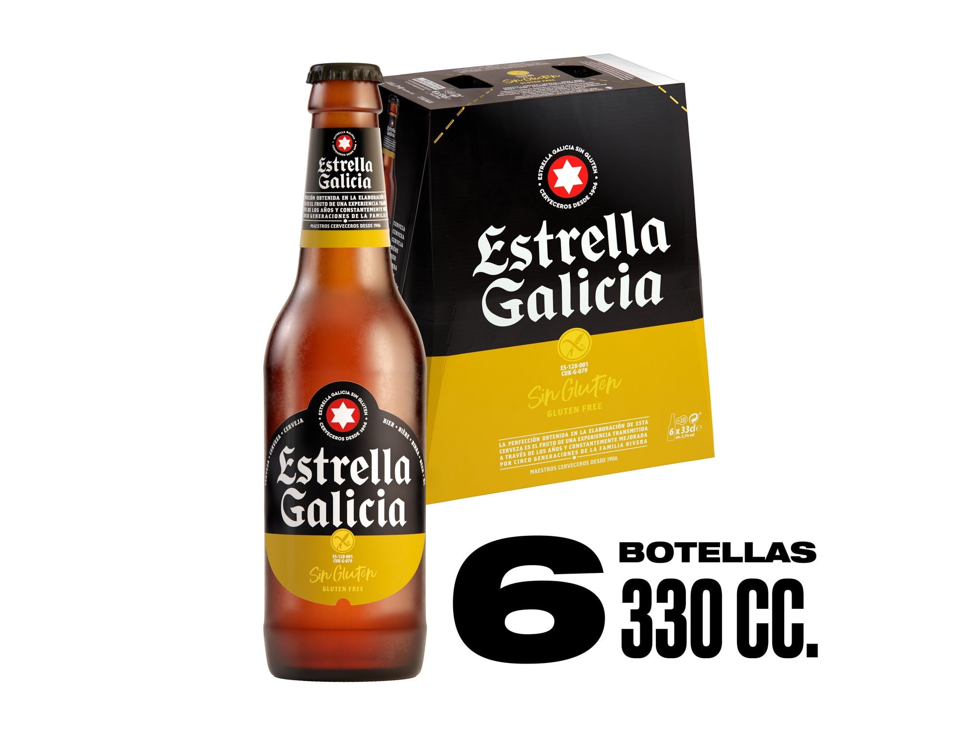 Cerveza Botella Sin Gluten 6 Un Estrella Galicia