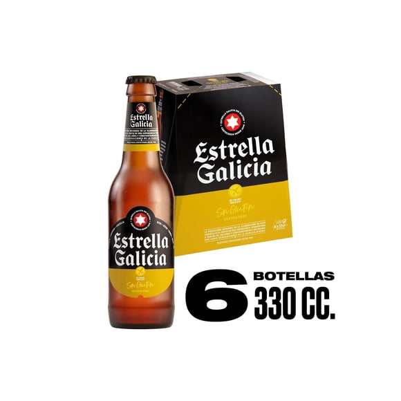 Cerveza Botella Sin Gluten, 6 Un