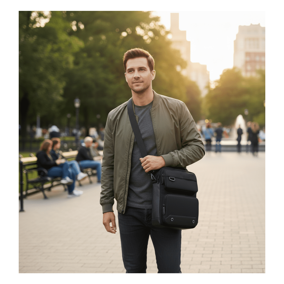 Genérico - Bolso De Hombro Oxford Para Hombres Mochila De Moda Bolso Cruzado Casual