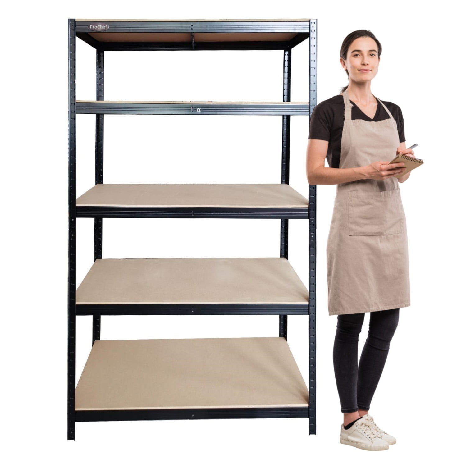 Prochef - Estante 120x45x180 Cm Acero Pintado 5 Band. 1325 Kg