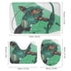 thumbnail image 3 of Flecha Verde-theme 4-Piece Shower Curtain Set with Rugs, Waterproof Bathroom Decor Set Includes Bath Mat, U-Shaped Rug, Toilet Lid Cover and Curtain with Hooks, 3 of 6