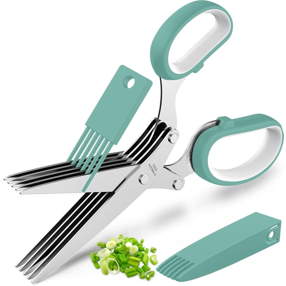 Tijeras de cocina POROMI de 5 cuchillas con cubierta