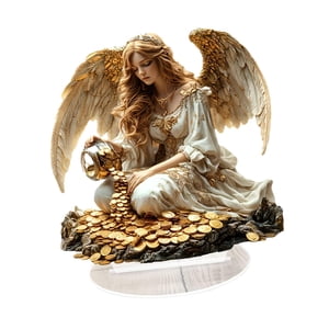 Magideal - Decoración De Ángel Acrílico, Señal Plana 2D, Instalación Sencilla, Centro De Mesa Diy, Decoración De Fiesta, Pantalla De Escritorio Para Chimenea Del