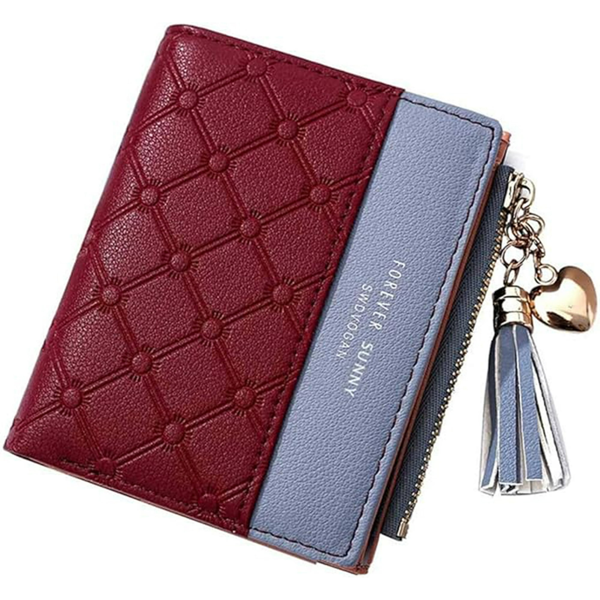 Veat00l - Billetera Cero, Con Cerradura Rfid, Diseño De Múltiples Tarjetas, Selección De Alta Calidad, Billetera Con Cremallera Delgada Y De Gran Capacidad Para Niñas Y Mujeres