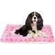 thumbnail image 1 of Cama para perro Mora Pets 74 x 53 cm, tapete reversible suave rosa, 1 of 6