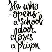 Rienda Libre Graphics - Decomural He Who Opens A School Door Teacher Ws-46413