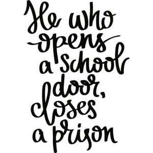 Rienda Libre Graphics - Decomural He Who Opens A School Door Teacher Ws-46413