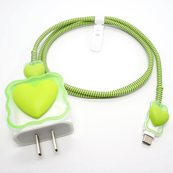 Cubierta para cargador USB zougon 3D Corazón de Amor Transparente y Suave