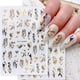 thumbnail image 1 of 9 Sheets,Golden Nail Art Stickers Decals,3D Self Adhesive Pegatinas Para Uñas Black Nine Line Abstract Face Eye Flowers Palm Tree Leaf Design Manicure Tips Nail Decoration For Women Girls, 1 of 2