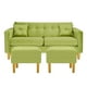 thumbnail image 1 of Sofa New Retro 3c + 2 Pouf Felpa 01 Pistacho, 1 of 6