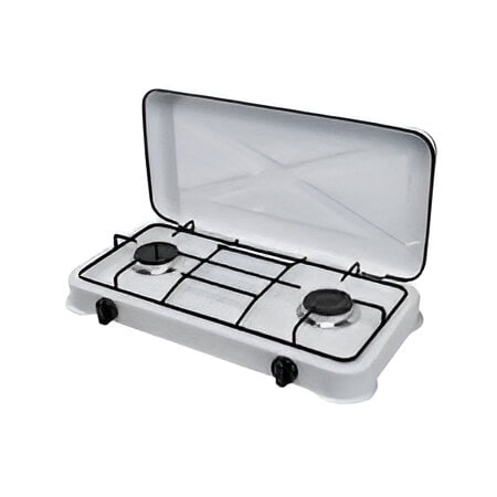 Importclick - Cocinilla Encimera Gas 2 Quemadores Tapa