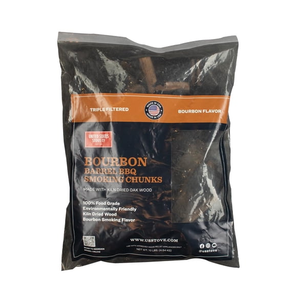 Bourbon Barrel Chunks, bolsa de 10 libras, U.S. Stove Company
