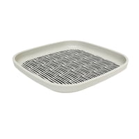 Decogreen - Plato Biobamboo Cuadrado Rayas 18X18 Cm