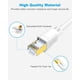 thumbnail image 4 of Cable Ethernet DDMALL 91 cm 40 Gbps 2 unidades (Blanco), 4 of 9