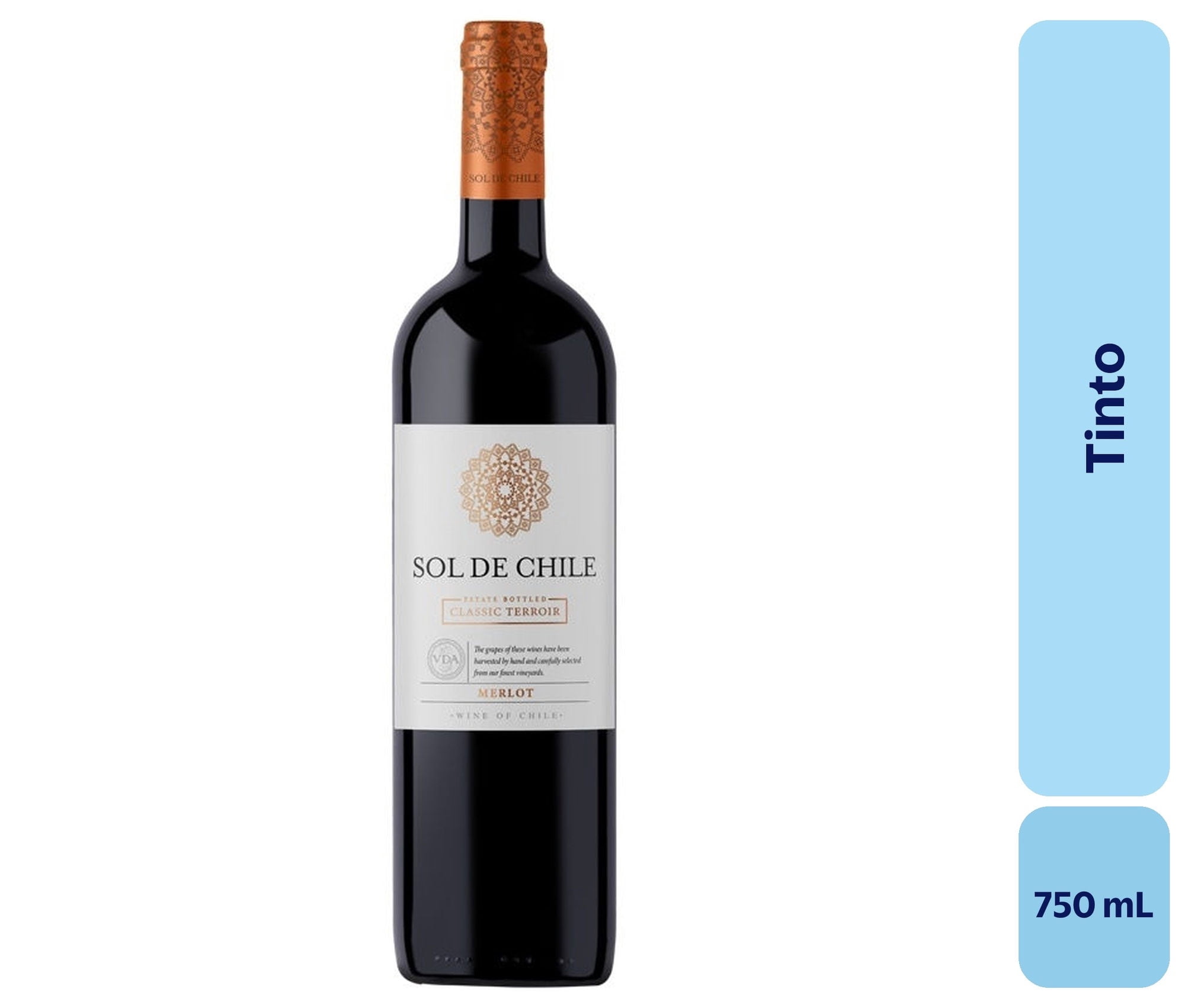 Vino Tinto Botella 750 mL Sol De Chile