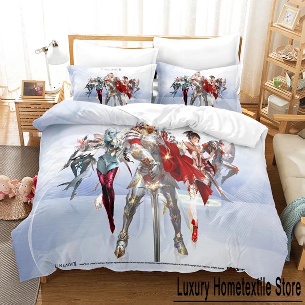 ed Lineage The Chaotic Throne Bedding Set Boys Girls Size Duvet Cover Pillowcase Bed Kids Adult Customizable Bed Sheets