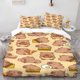 thumbnail image 1 of Capybara Food Wallpaper Theme Bedding Set | Includes 1 Duvet Cover and 2 Pillowcases Soft and Comfortable, 1 of 5