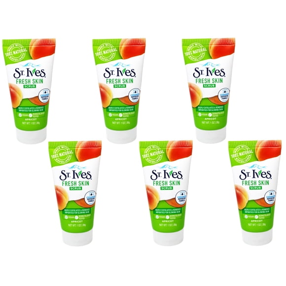 Exfoliante para piel St. Ives Fresh Skin con albaricoque, 30 ml, paquete de 6