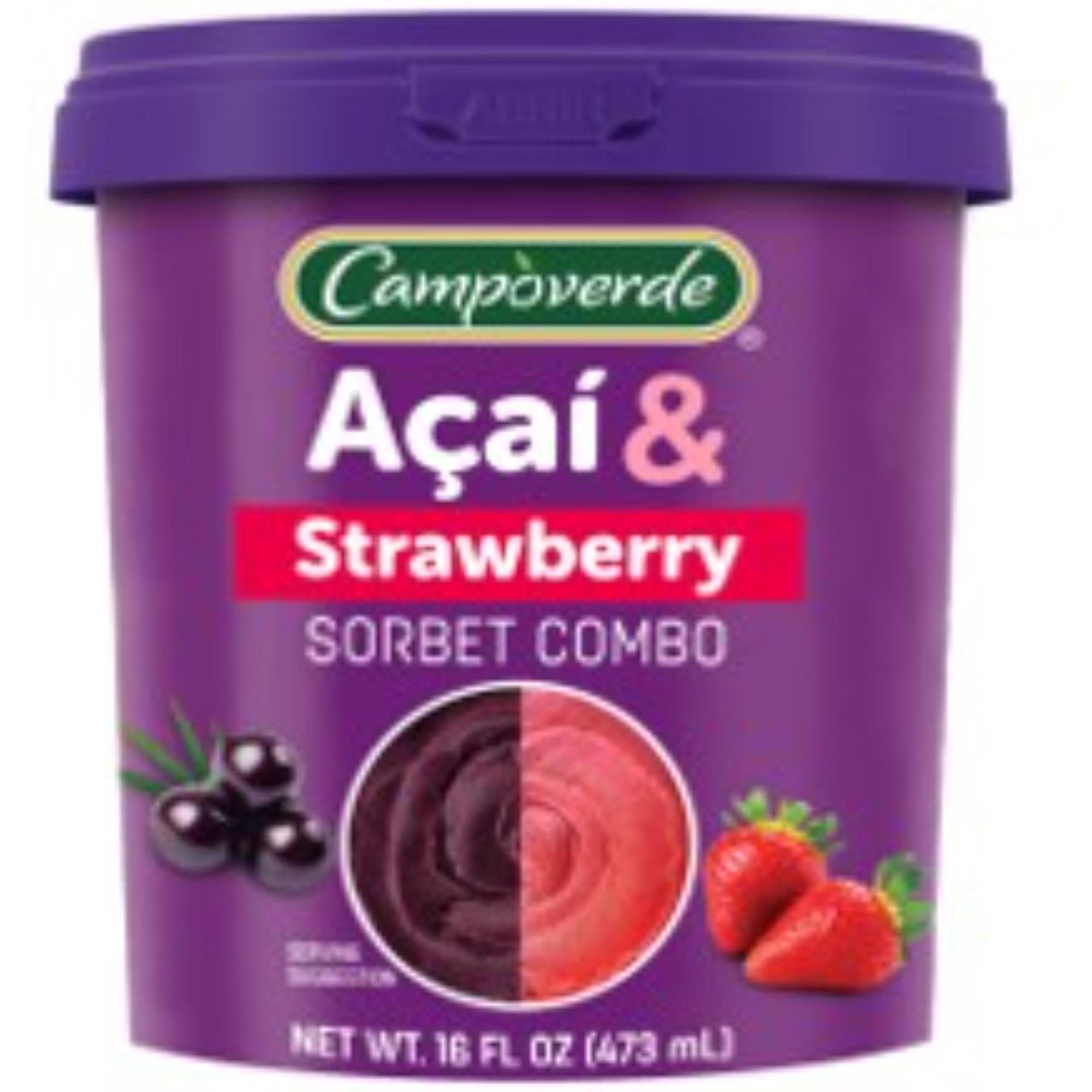 Helado Sorbete Acaí & Frutilla Pote 473 ml Campoverde