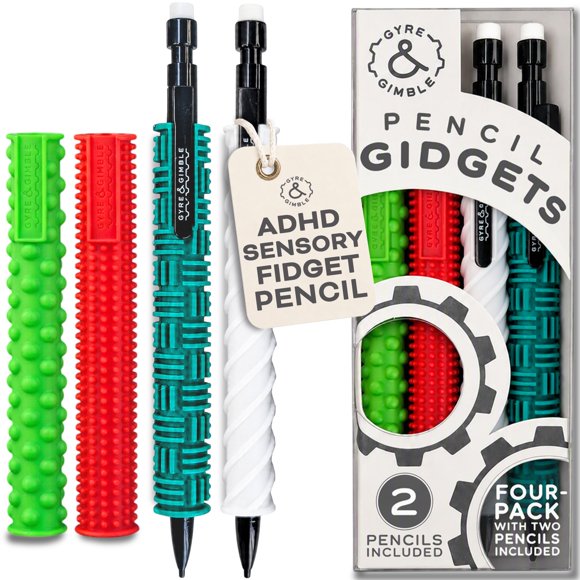 Fundas de silicona para lápiz Gyre & Gimble – 4 tipos de agarre + 2 lápices