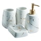 thumbnail image 3 of Juego De Accesorios De Ba?o CERAMIC Loción Dispensador Vaso Vaso Blanco 4Pcs, 3 of 5
