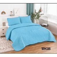 Genérico - Cubrecama Quilt Verano King Color Celeste