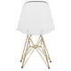 thumbnail image 2 of Silla de comedor LeisureMod Cresco, moderna, con base Eiffel dorada, transparente, 2 of 9