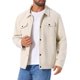 thumbnail image 4 of INSPIRE CHIC Chaqueta de Camionero de Pana con Bolsillos y Botones de Manga Larga de Color Sólido para Hombre XL Blanco, 4 of 5