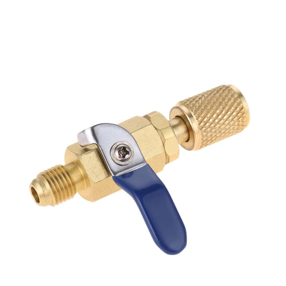 Válvula de bola Aupoko 1/4" SAE de cierre recto para aire acondicionado