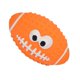 thumbnail image 3 of Perro Juguete Para Masticar Goma Resistente A Las Mordeduras Pelota Chirriante Juguete Para Morder Ejercicio De Dentición Rugby Naranja, 3 of 5